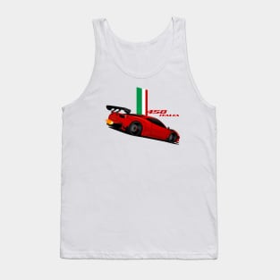 Ferrari 458 Italia red Italian Stripes Tank Top